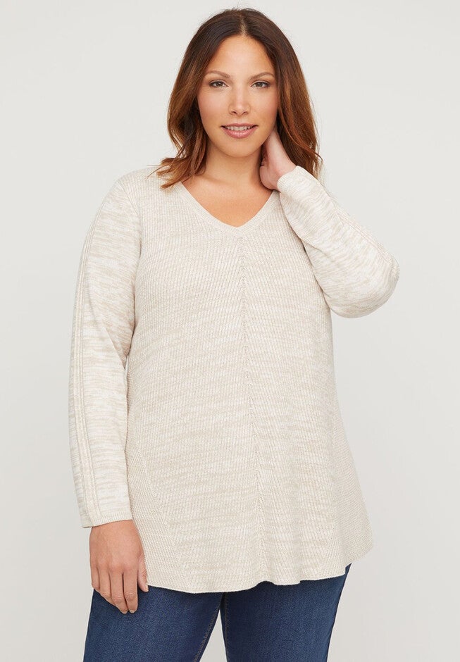 Forever Ribbed Pullover, OATMEAL HEATHER, hi-res image number null