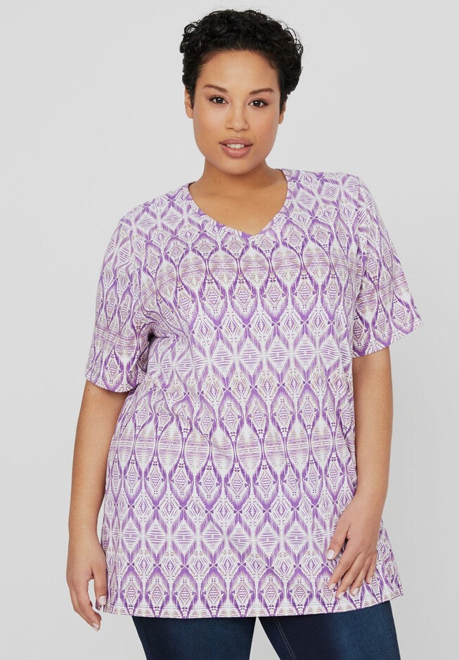Diamond Cut Easy Fit Tee, ORCHID PETAL, hi-res image number null