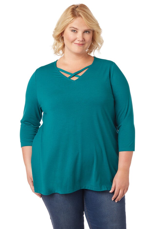 Contemporary Crossover Top, JADE ISLE, hi-res image number null