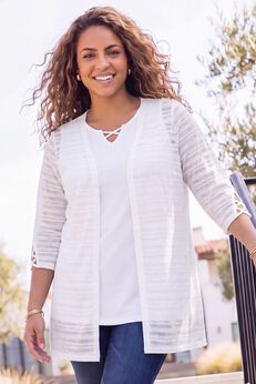 Shadowstripe Burnout Cardigan