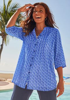 Pintuck Buttonfront Blouse