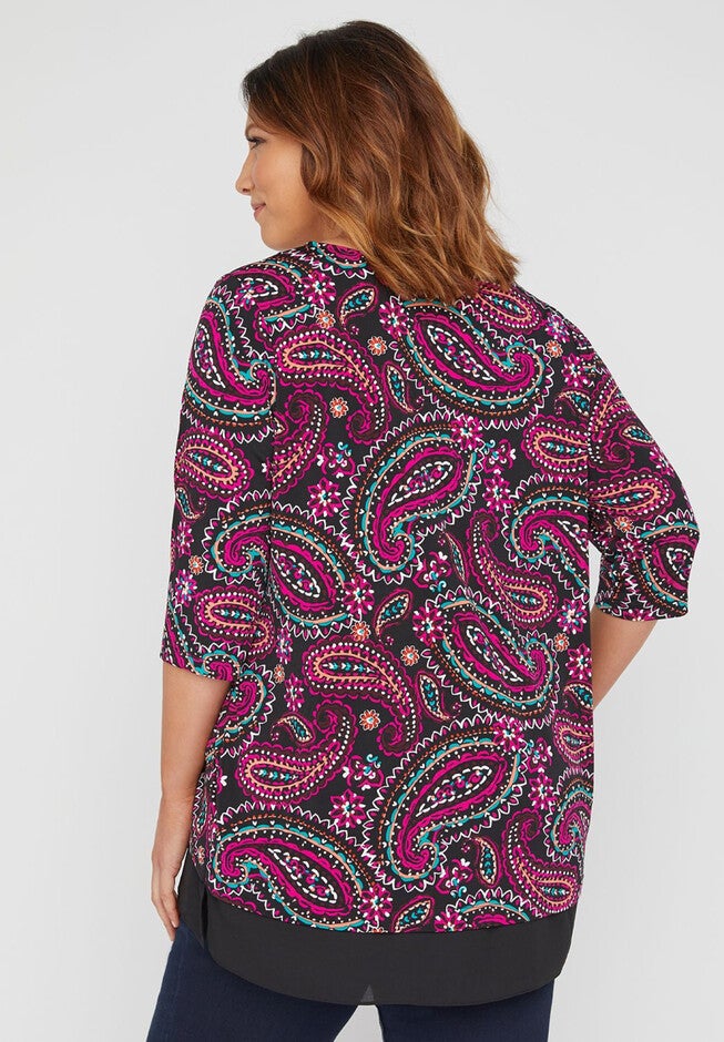 Pink Paisley Park Tunic, , on-hover image number null