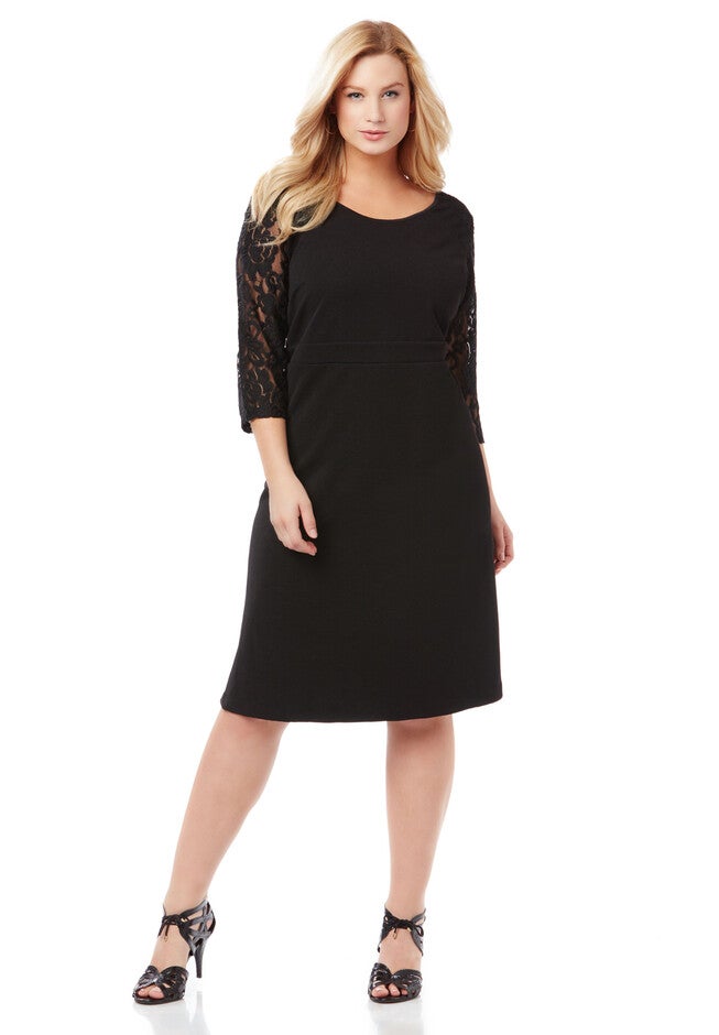 Candlelight Lace Dress, BLACK, hi-res image number null