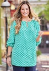 Liz&Me™ Keyhole Top, CLOVER GREEN GEO, hi-res image number null
