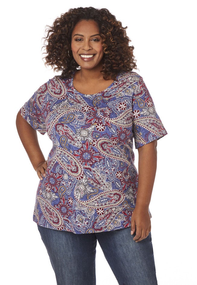 Winding Paisley Tee, HEIRLOOM TOMATO, hi-res image number null