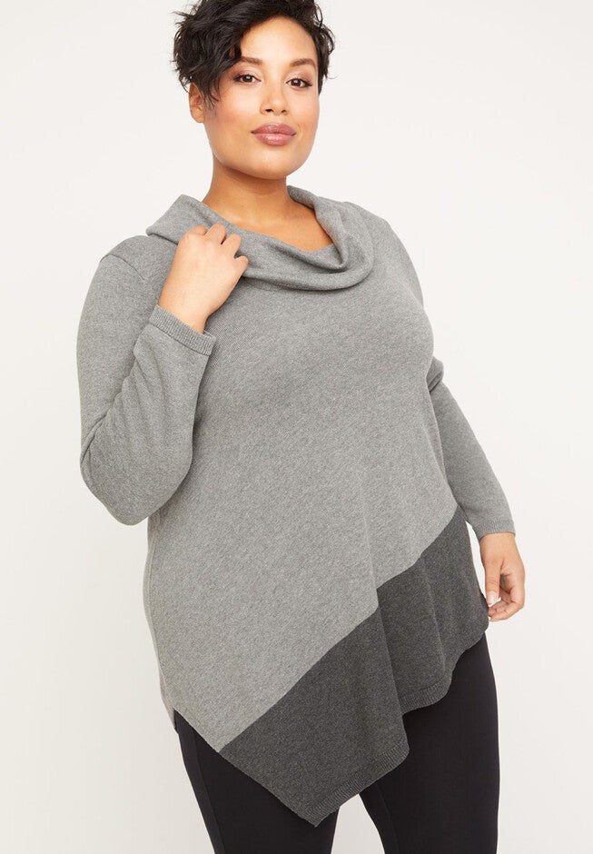 Chatfield Cowl-Neck Sweater, HEATHER GREY, hi-res image number null