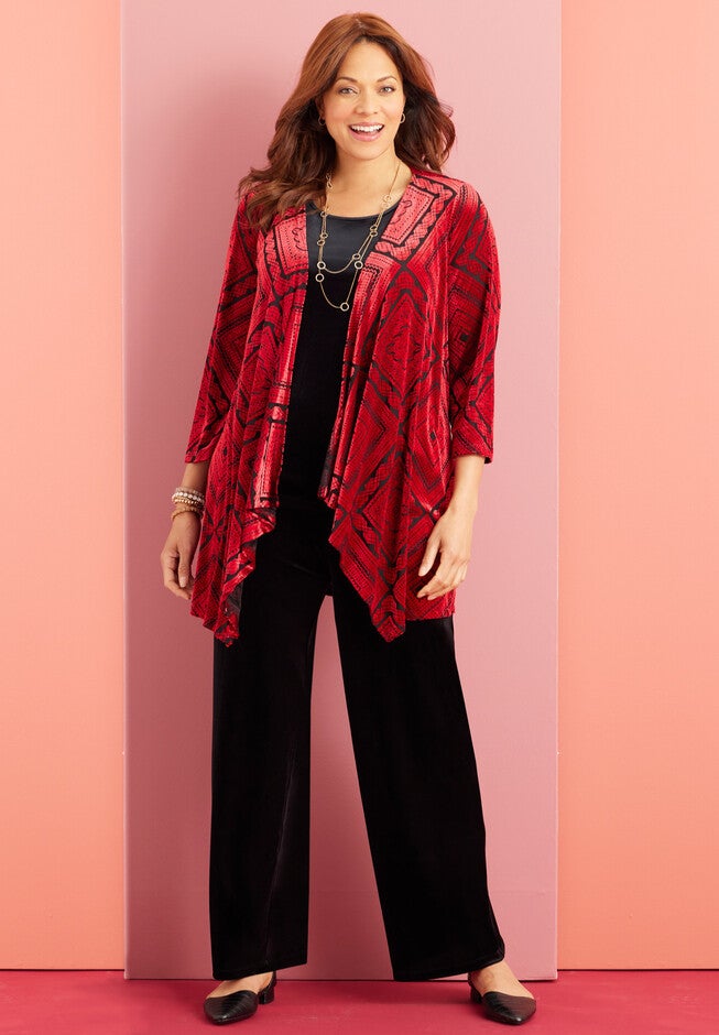 AnyWear Velvet Wide Leg Pant, , alternate image number null
