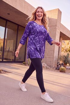 Easy Fit 3/4-Sleeve Scoopneck Tunic