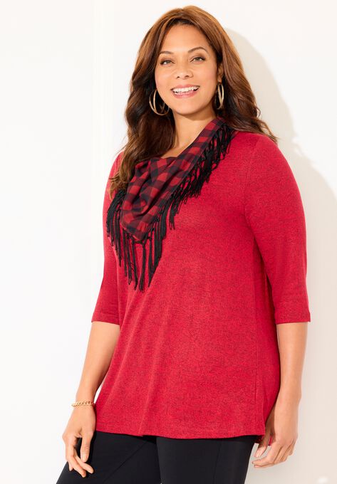 Impossibly Soft Tunic & Scarf Duet, , alternate image number null