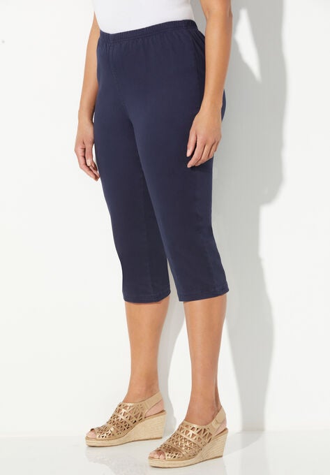 Everyday Cotton Twill Capri, , alternate image number null