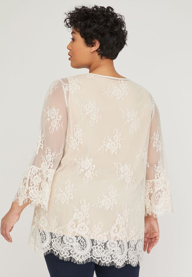 Freshwater Pearl Lace Blouse, , on-hover image number null