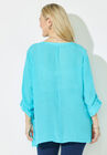 Scalloped Crochet Buttonfront Blouse, , on-hover image number null