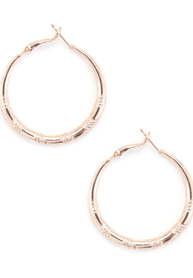 Etched Earrings, ROSE GOLD, hi-res image number null