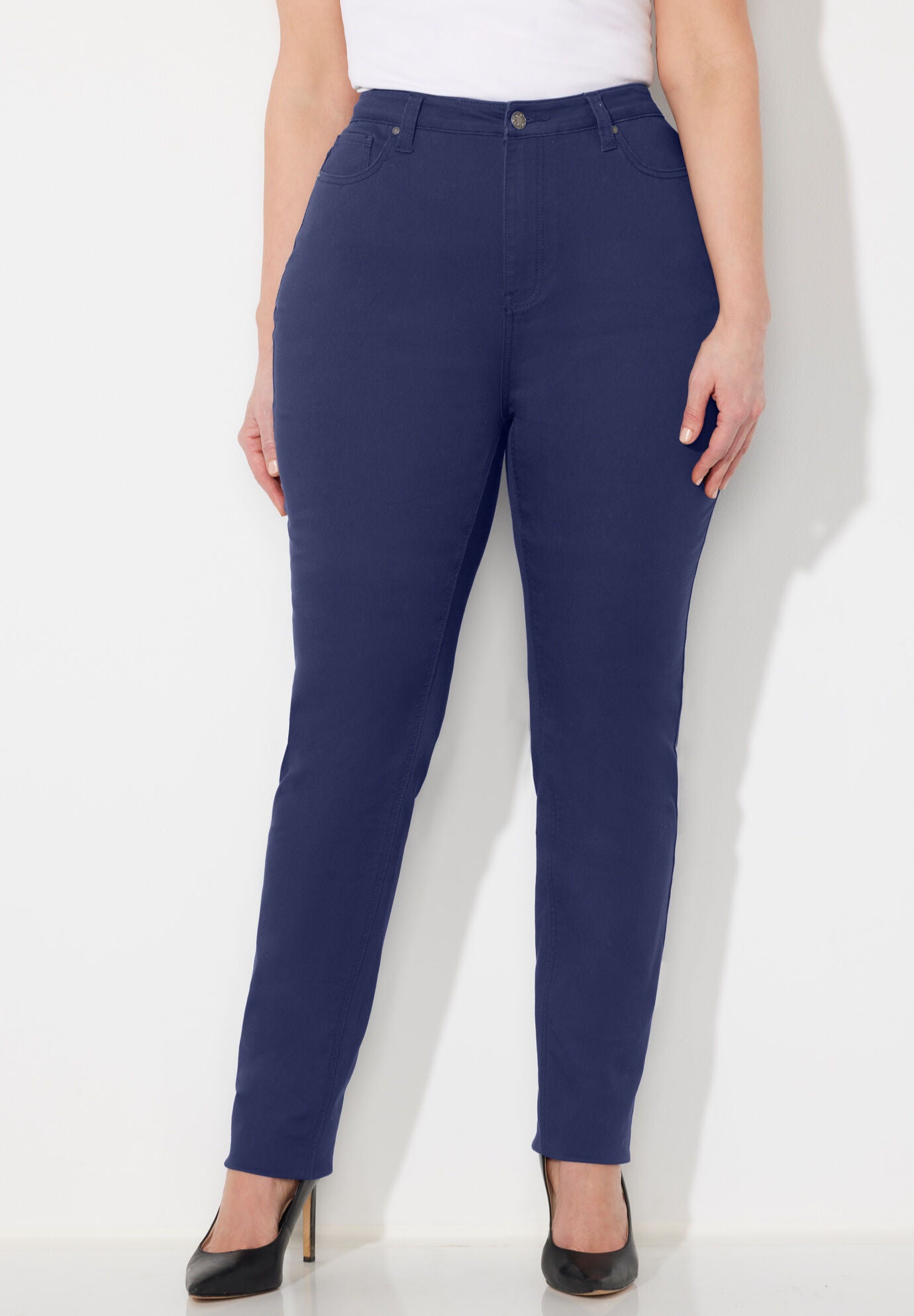 Stretch Sateen Pants (Navy) OUS-ST main image 1