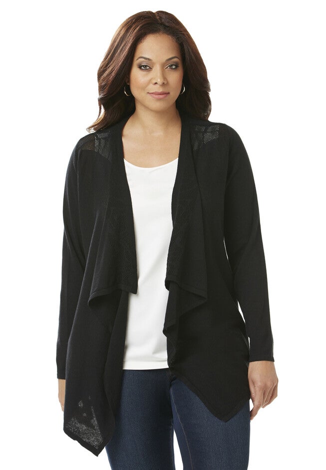 Floral Scroll Cascade, BLACK, hi-res image number 0