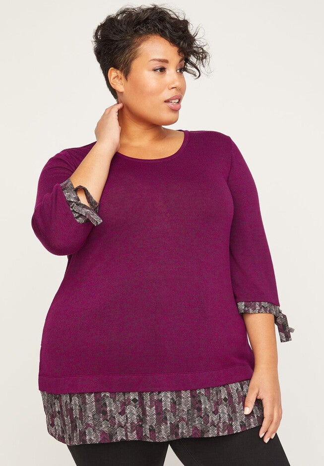 ComfySoft Fly Away Duet Top, DEEP PLUM, hi-res image number null