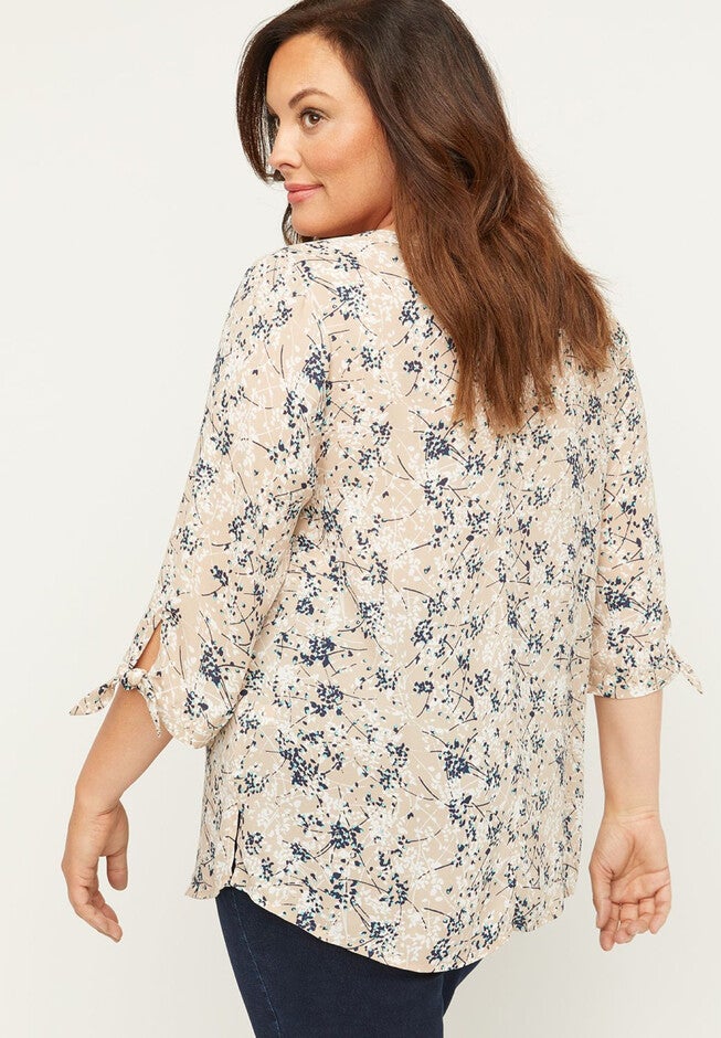 Forever Crepe Buttonfront Blouse, , on-hover image number null