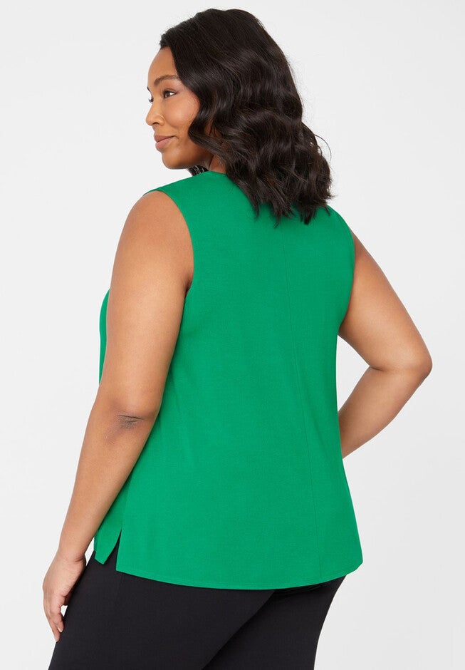 AnyWear Tropical Lace Trim Tank, , on-hover image number null