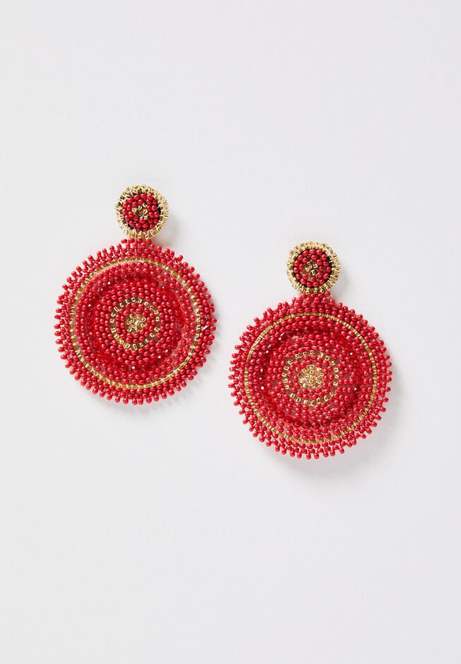 Monaco Medallion Drop Earrings, SILVER, hi-res image number null