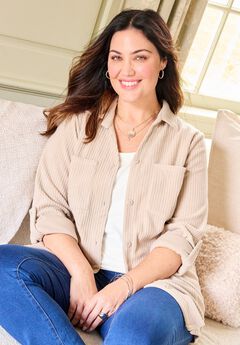 Brushed Rib Cozy Button Front Tunic