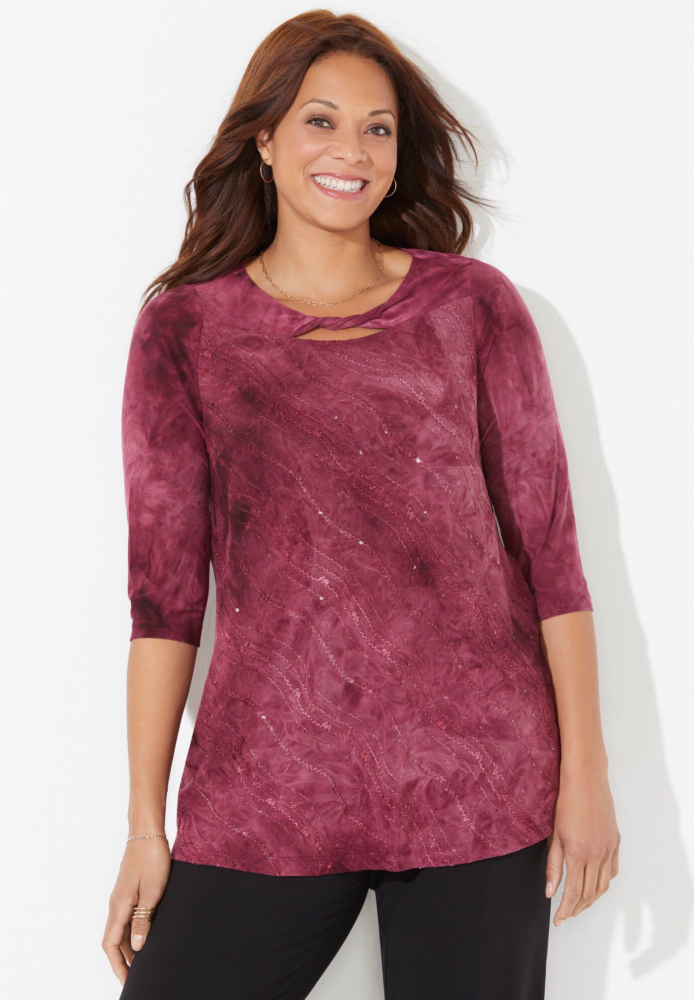 Starlight Top, RICH BURGUNDY, hi-res image number 0