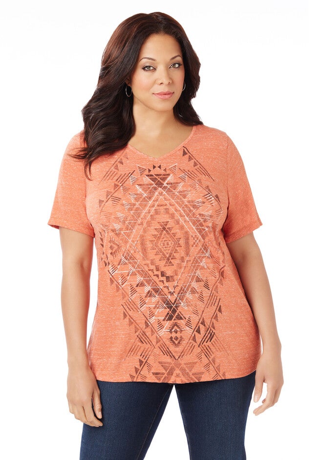 Native Spirit Tee, ORANGE, hi-res image number null