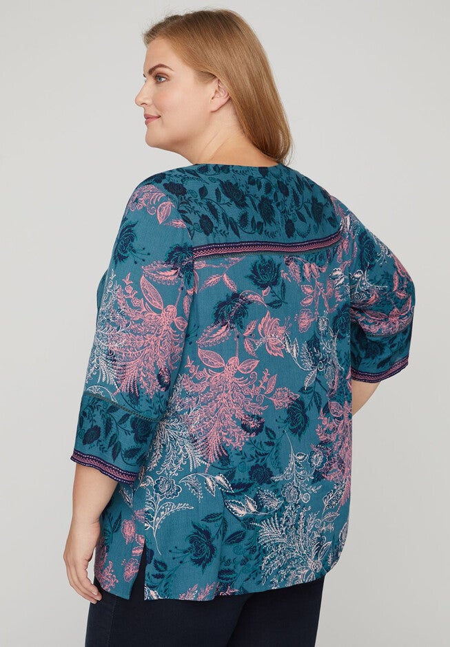Muse Gauze Peasant Top, , on-hover image number null
