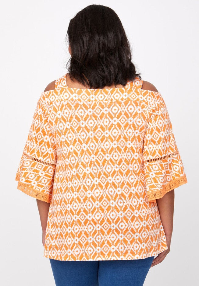 Auburn Twist Cold-Shoulder Top, , on-hover image number 1