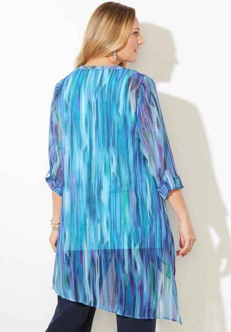 Beaded Beauty Asymmetrical Tunic, , on-hover image number null