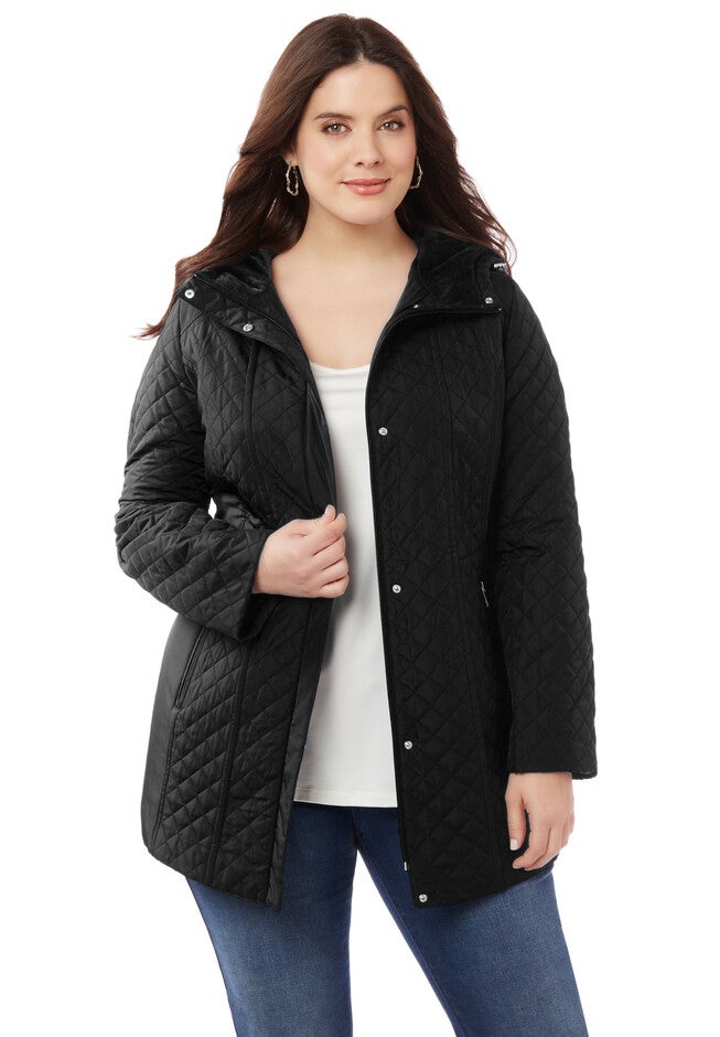 Warming Trends Quilted Coat, BLACK, hi-res image number null
