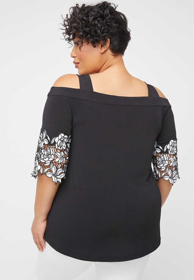 Modern Lace Top, , on-hover image number 1