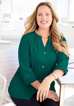 Light and Airy Y-Neck Blouse