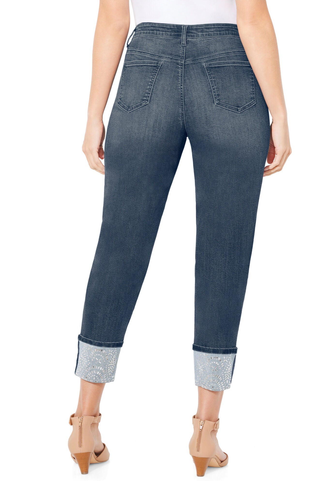 Shimmer Cuff Jean, NAPLES WASH, on-hover image number 1