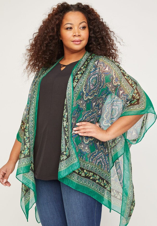 Spring Branch Kimono, PEPPER GREEN, hi-res image number 0