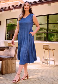 Crushed Jersey Knit Tank Dress