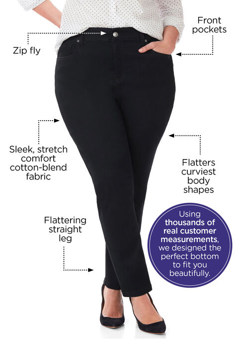 Sateen Stretch Curvy Pant, , on-hover image number null