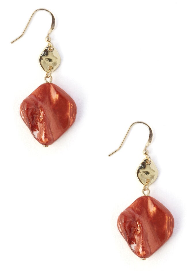 Sunset Shell Earrings, HIBISCUS, hi-res image number null