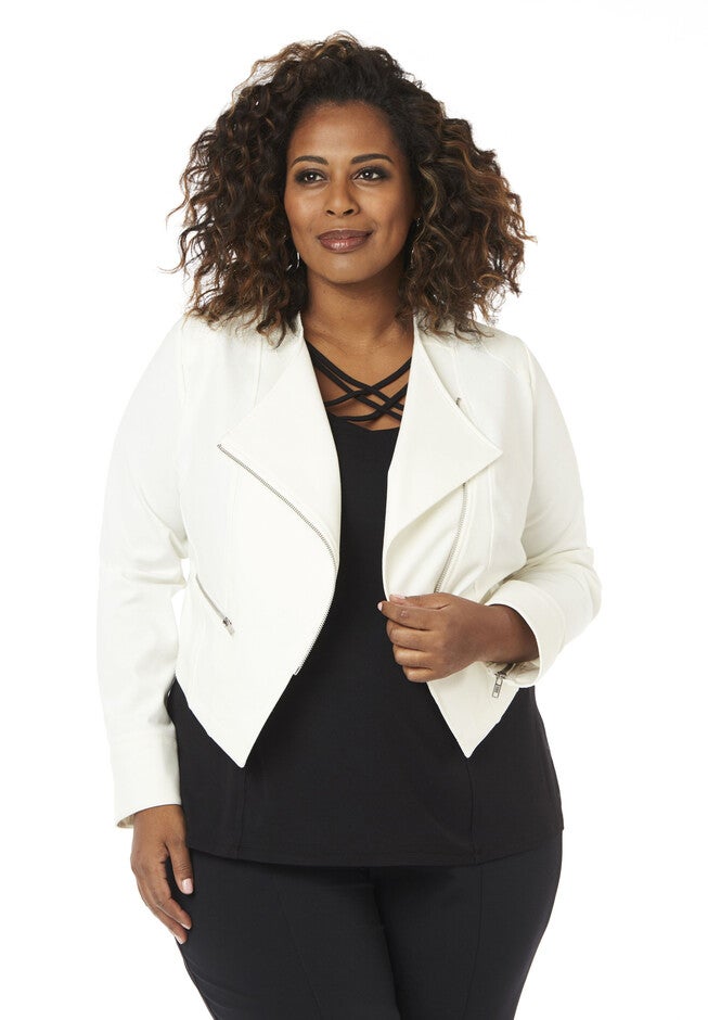 Curvy Collection Studio Jacket, MAGNOLIA, hi-res image number null