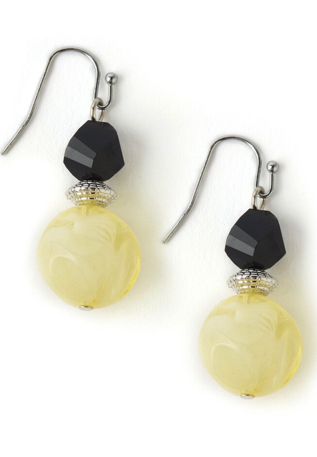 Citrus Mix Sleek Earrings, BOMBSHELL YELLOW, hi-res image number null