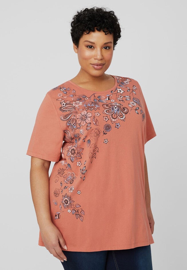 Flowering Easy Fit Tee, ARAGON, hi-res image number null