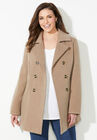 Trapunto Stitch Peacoat, DARK TAUPE, hi-res image number null