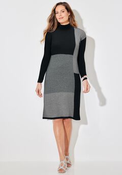 Colorblock Sweater Dress