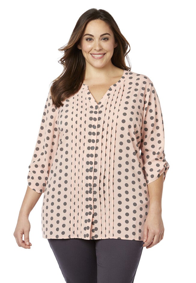 Polka Dot Buttonfront, PINK CHAMPAGNE, hi-res image number null