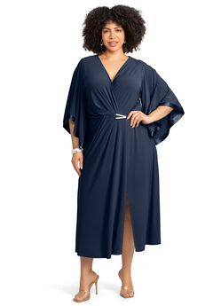 V-Neck Twist Maxi Dress