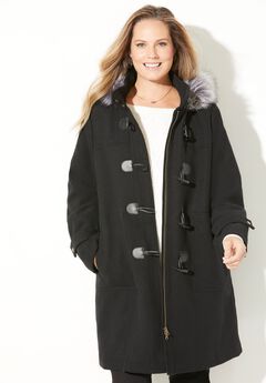 Wool Blend Toggle Peacoat
