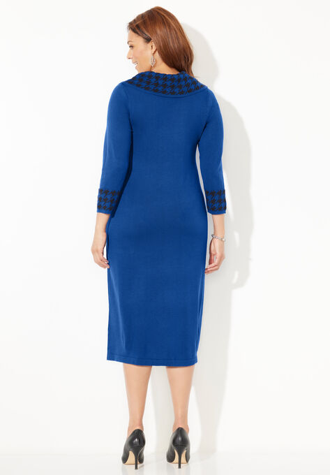 Cowl Neck Sweater Dress, , on-hover image number null