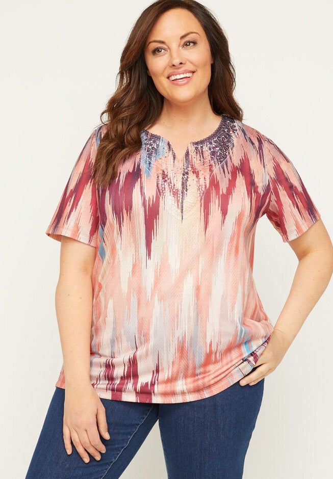 Horizon Embroidered Top, , hi-res image number null