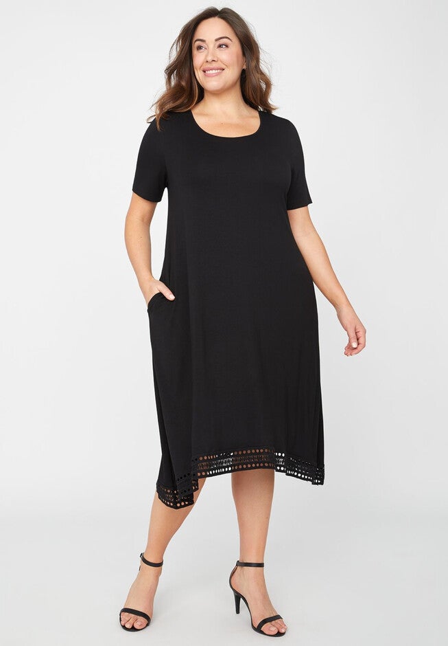 Skyline Horizon A-Line Dress, BLACK, hi-res image number null
