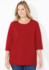 Suprema® Snap-Placket Tee, CLASSIC RED DOT, hi-res image number null