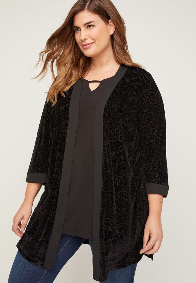Fanciful Velvet Cascade, BLACK, hi-res image number 0